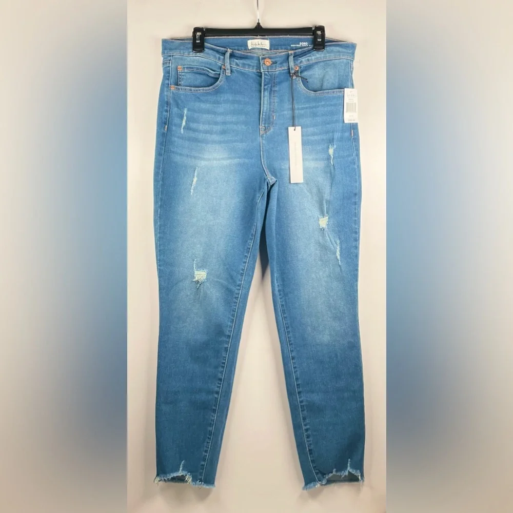 Nicole Miller Soho High Rise Ankle Skinny Jean - Picture 1 of 11